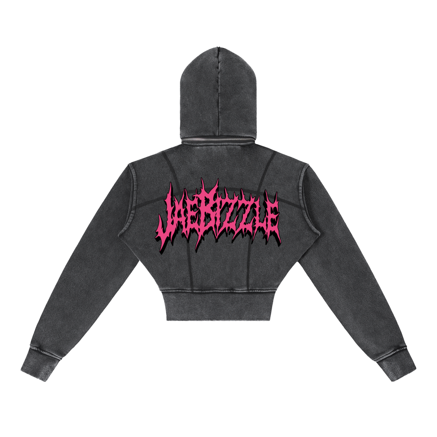 Vintage Washed Cropped Fleece Hoodie