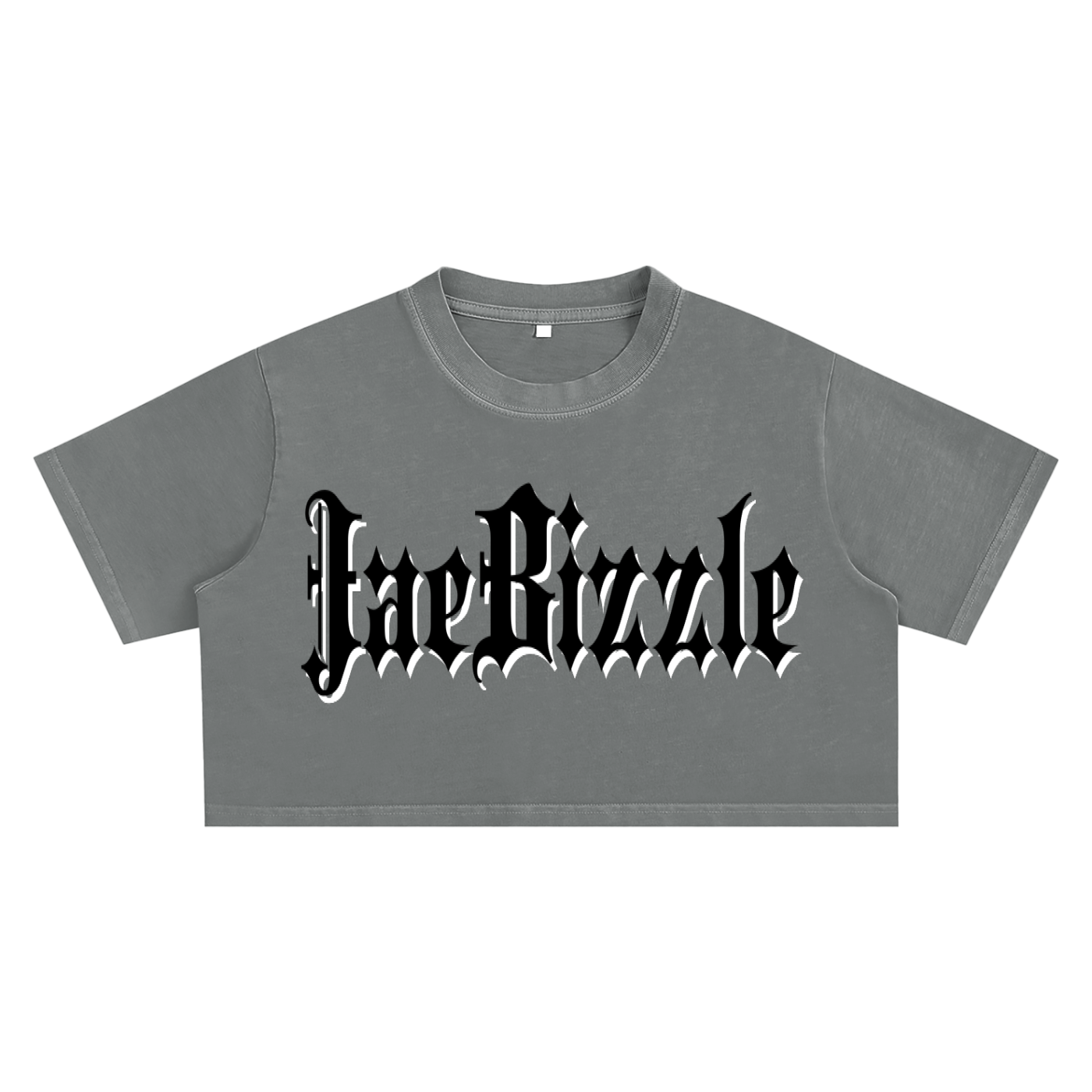 JaeBizzle Snow Washed Crop Top