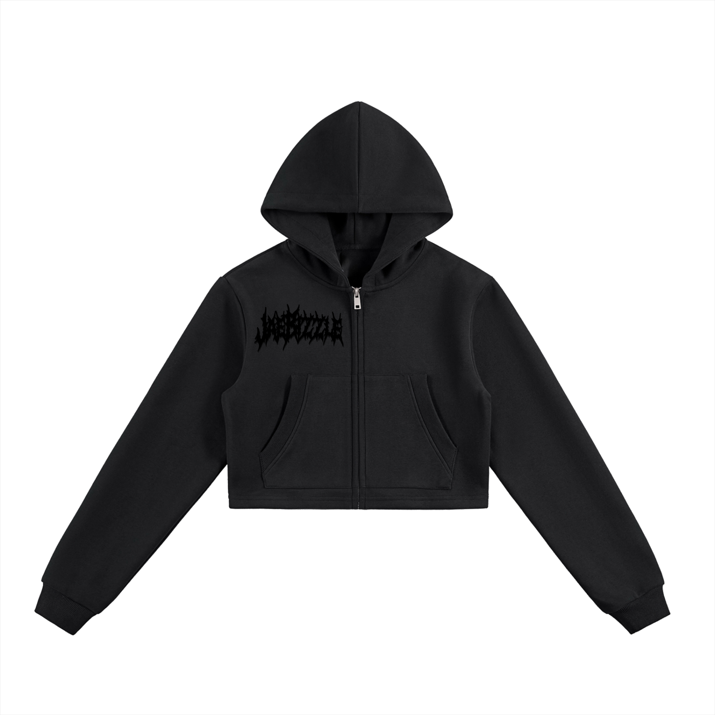 Essential Cropped Zip-Up Hoodie