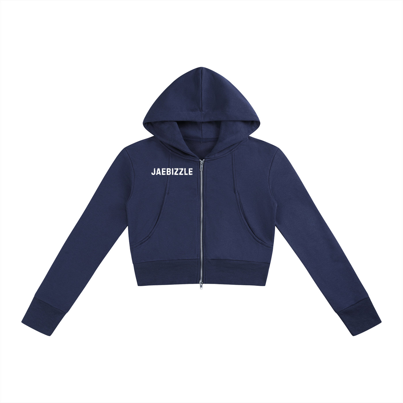 JaeBizzle Slim Crop Full Zip Hoodie
