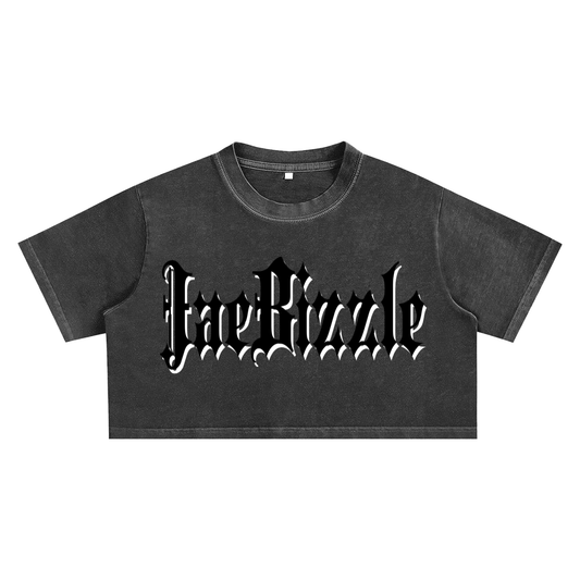 JaeBizzle Snow Washed Crop Top