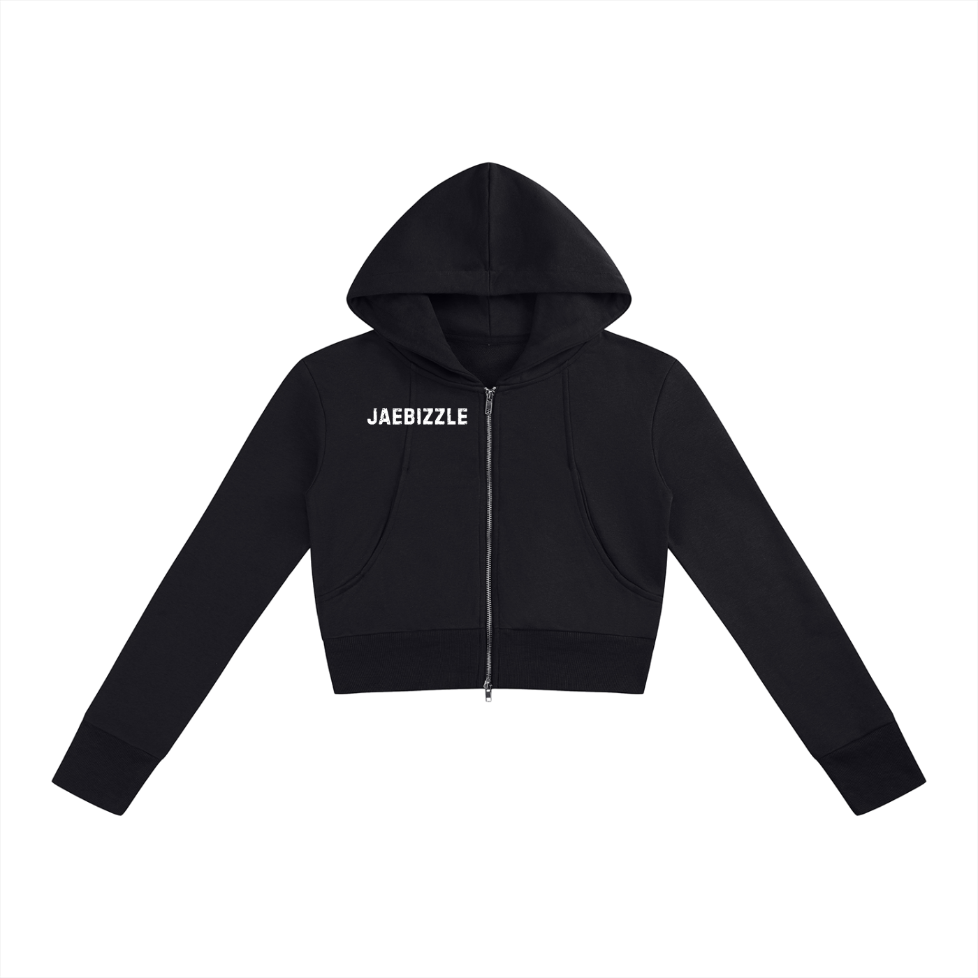 JaeBizzle Slim Crop Full Zip Hoodie
