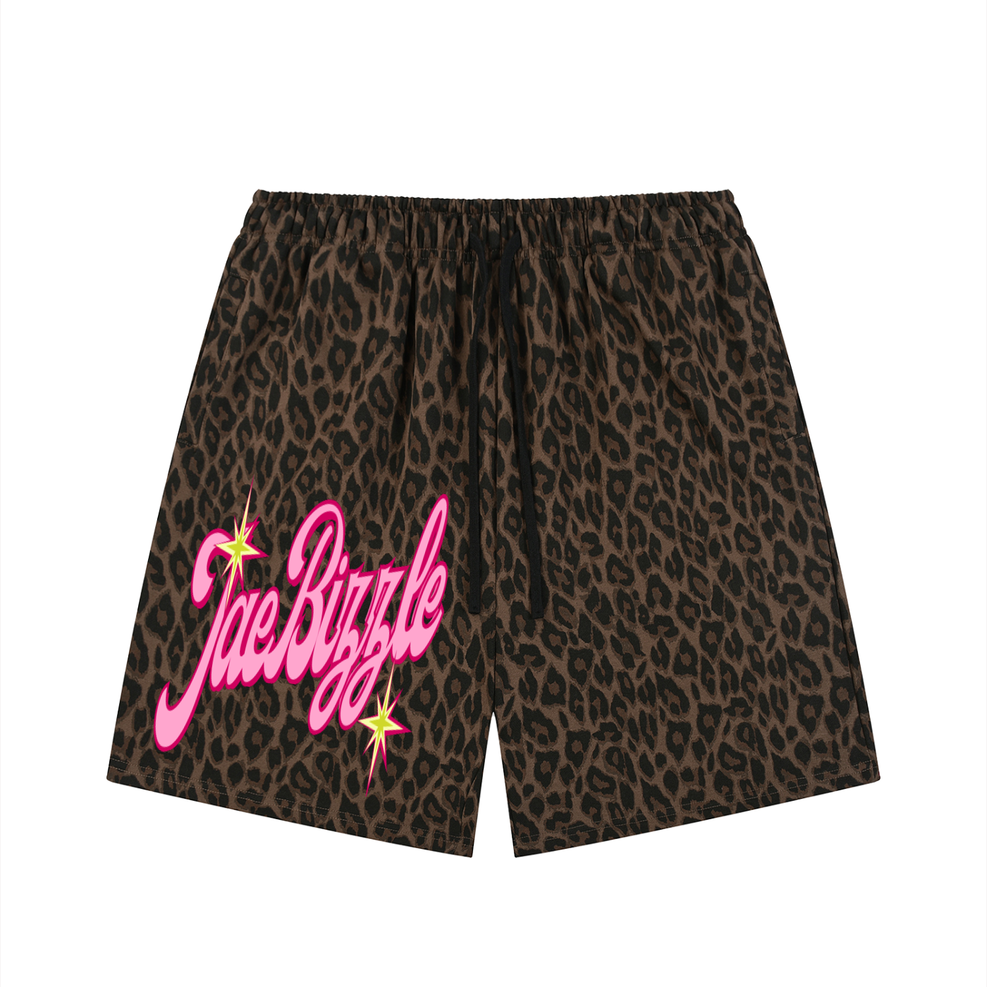 JaeBizzle Unisex Heavyweight Leopard Drawstring Shorts
