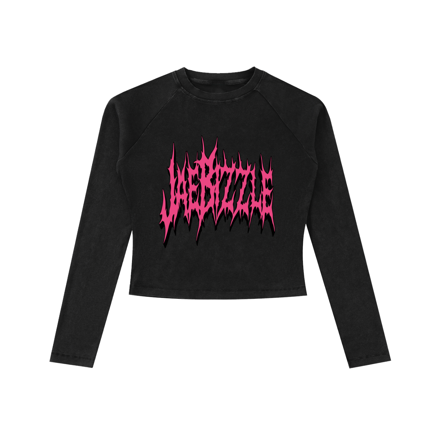 Dyed Washed Raglan Long Sleeve Slim T-Shirt